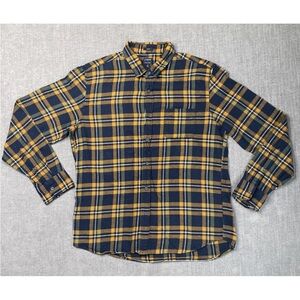 J.Crew Slim Fit Plaid Flannel Shirt size XL Orange Navy
